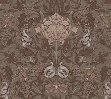 Коричневые обои с цветами Loymina British Style Garden Brit 11 010